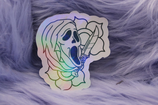Floral Ghostface Sticker